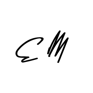 E M stylish signature style. Best Handwritten Sign (Asem Kandis PERSONAL USE) for my name. Handwritten Signature Collection Ideas for my name E M. E M signature style 9 images and pictures png