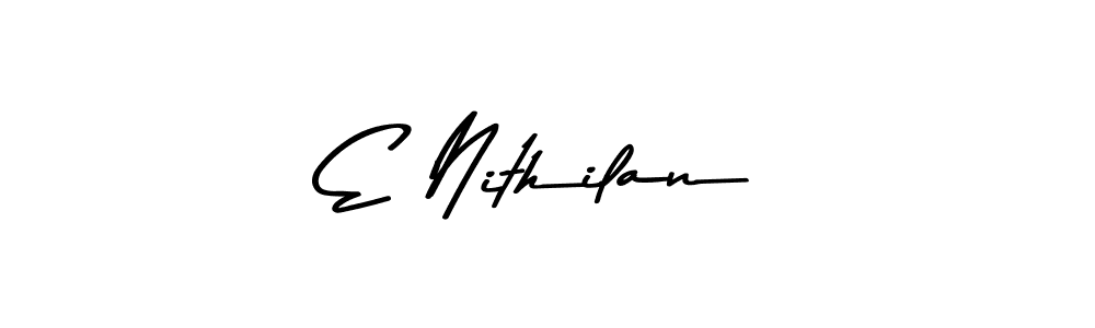 Design your own signature with our free online signature maker. With this signature software, you can create a handwritten (Asem Kandis PERSONAL USE) signature for name E Nithilan. E Nithilan signature style 9 images and pictures png