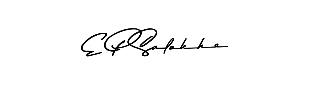 Similarly Asem Kandis PERSONAL USE is the best handwritten signature design. Signature creator online .You can use it as an online autograph creator for name E P Salokhe. E P Salokhe signature style 9 images and pictures png