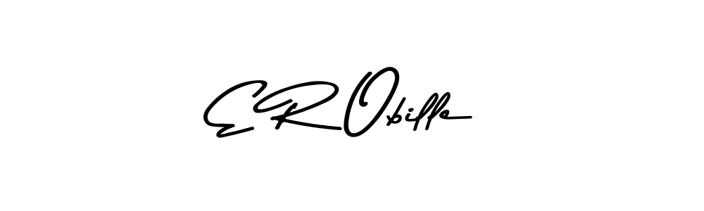 You should practise on your own different ways (Asem Kandis PERSONAL USE) to write your name (E R Obille) in signature. don't let someone else do it for you. E R Obille signature style 9 images and pictures png