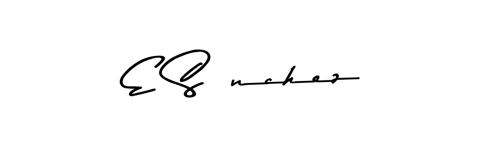 The best way (Asem Kandis PERSONAL USE) to make a short signature is to pick only two or three words in your name. The name E Sánchez include a total of six letters. For converting this name. E Sánchez signature style 9 images and pictures png