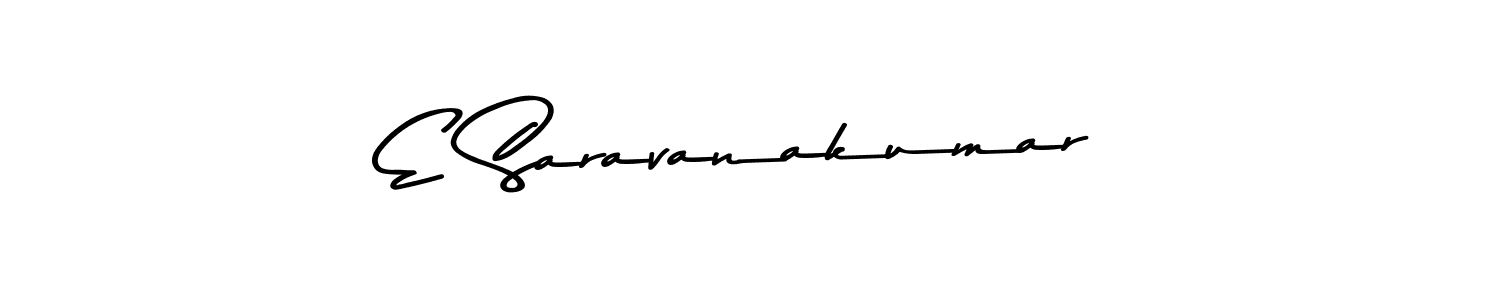 Create a beautiful signature design for name E Saravanakumar. With this signature (Asem Kandis PERSONAL USE) fonts, you can make a handwritten signature for free. E Saravanakumar signature style 9 images and pictures png