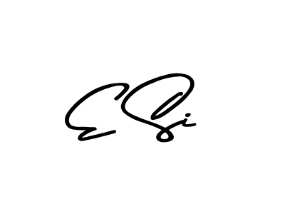 The best way (Asem Kandis PERSONAL USE) to make a short signature is to pick only two or three words in your name. The name E Si include a total of six letters. For converting this name. E Si signature style 9 images and pictures png