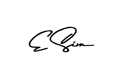 Make a beautiful signature design for name E Sim. With this signature (Asem Kandis PERSONAL USE) style, you can create a handwritten signature for free. E Sim signature style 9 images and pictures png