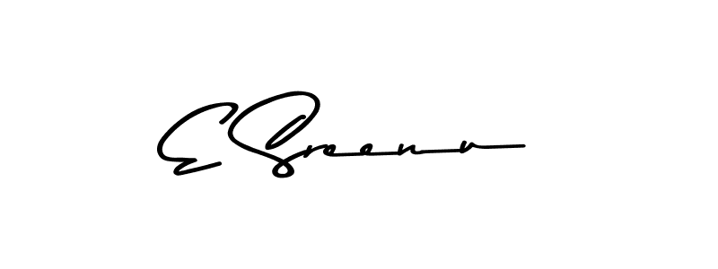 Make a beautiful signature design for name E Sreenu. With this signature (Asem Kandis PERSONAL USE) style, you can create a handwritten signature for free. E Sreenu signature style 9 images and pictures png