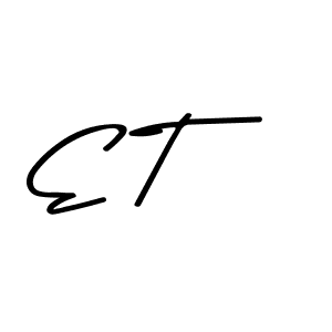 Design your own signature with our free online signature maker. With this signature software, you can create a handwritten (Asem Kandis PERSONAL USE) signature for name E T. E T signature style 9 images and pictures png