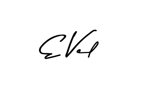 The best way (Asem Kandis PERSONAL USE) to make a short signature is to pick only two or three words in your name. The name E Vel include a total of six letters. For converting this name. E Vel signature style 9 images and pictures png