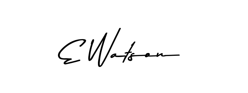 You should practise on your own different ways (Asem Kandis PERSONAL USE) to write your name (E Watson) in signature. don't let someone else do it for you. E Watson signature style 9 images and pictures png