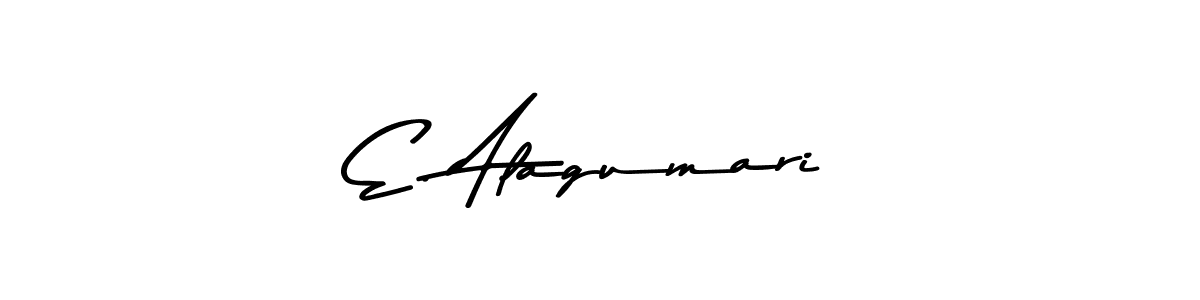 Design your own signature with our free online signature maker. With this signature software, you can create a handwritten (Asem Kandis PERSONAL USE) signature for name E. Alagumari. E. Alagumari signature style 9 images and pictures png