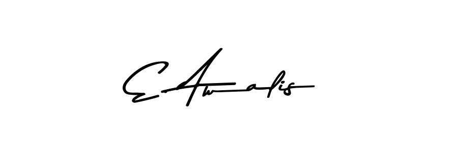 E. Awalis stylish signature style. Best Handwritten Sign (Asem Kandis PERSONAL USE) for my name. Handwritten Signature Collection Ideas for my name E. Awalis. E. Awalis signature style 9 images and pictures png