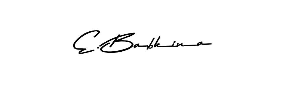 Also You can easily find your signature by using the search form. We will create E. Babkina name handwritten signature images for you free of cost using Asem Kandis PERSONAL USE sign style. E. Babkina signature style 9 images and pictures png