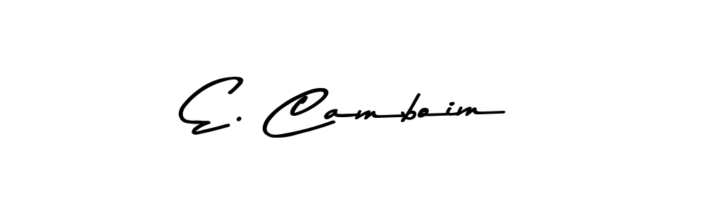 You should practise on your own different ways (Asem Kandis PERSONAL USE) to write your name (E. Camboim) in signature. don't let someone else do it for you. E. Camboim signature style 9 images and pictures png