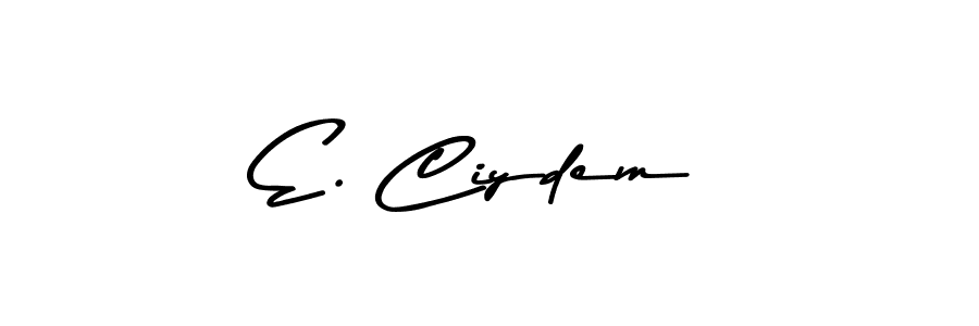 Create a beautiful signature design for name E. Ciydem. With this signature (Asem Kandis PERSONAL USE) fonts, you can make a handwritten signature for free. E. Ciydem signature style 9 images and pictures png