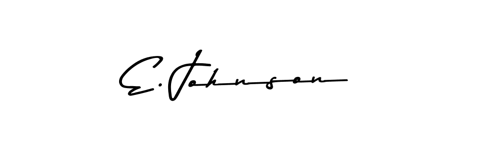 Design your own signature with our free online signature maker. With this signature software, you can create a handwritten (Asem Kandis PERSONAL USE) signature for name E. Johnson. E. Johnson signature style 9 images and pictures png
