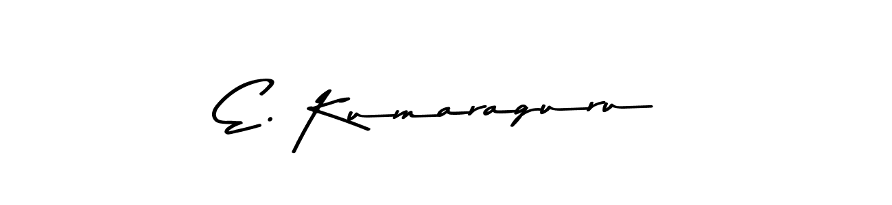 How to make E. Kumaraguru name signature. Use Asem Kandis PERSONAL USE style for creating short signs online. This is the latest handwritten sign. E. Kumaraguru signature style 9 images and pictures png