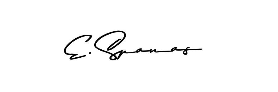 You should practise on your own different ways (Asem Kandis PERSONAL USE) to write your name (E. Spanas) in signature. don't let someone else do it for you. E. Spanas signature style 9 images and pictures png