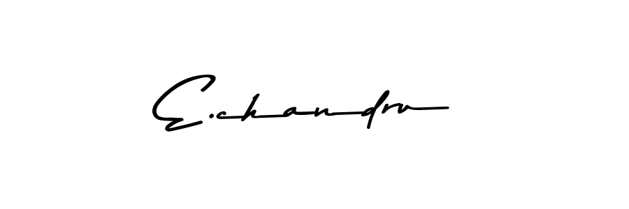 The best way (Asem Kandis PERSONAL USE) to make a short signature is to pick only two or three words in your name. The name E.chandru include a total of six letters. For converting this name. E.chandru signature style 9 images and pictures png