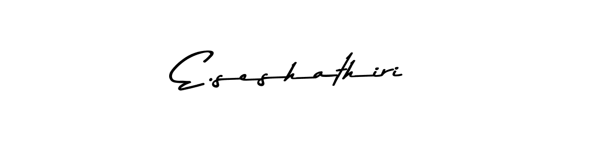 The best way (Asem Kandis PERSONAL USE) to make a short signature is to pick only two or three words in your name. The name E.seshathiri include a total of six letters. For converting this name. E.seshathiri signature style 9 images and pictures png