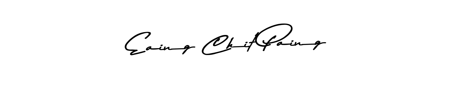 The best way (Asem Kandis PERSONAL USE) to make a short signature is to pick only two or three words in your name. The name Eaing Chit Paing include a total of six letters. For converting this name. Eaing Chit Paing signature style 9 images and pictures png