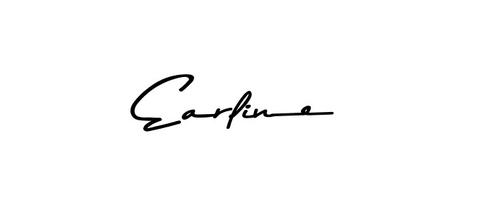 How to make Earline name signature. Use Asem Kandis PERSONAL USE style for creating short signs online. This is the latest handwritten sign. Earline signature style 9 images and pictures png
