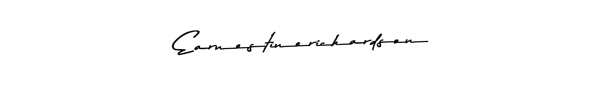 How to make Earnestinerichardson name signature. Use Asem Kandis PERSONAL USE style for creating short signs online. This is the latest handwritten sign. Earnestinerichardson signature style 9 images and pictures png