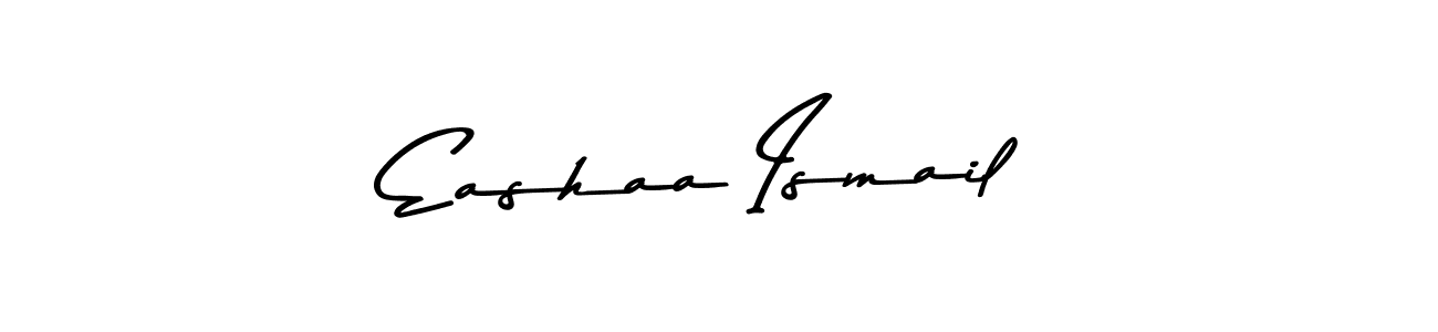if you are searching for the best signature style for your name Eashaa Ismail. so please give up your signature search. here we have designed multiple signature styles  using Asem Kandis PERSONAL USE. Eashaa Ismail signature style 9 images and pictures png