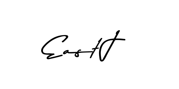 How to make East J name signature. Use Asem Kandis PERSONAL USE style for creating short signs online. This is the latest handwritten sign. East J signature style 9 images and pictures png