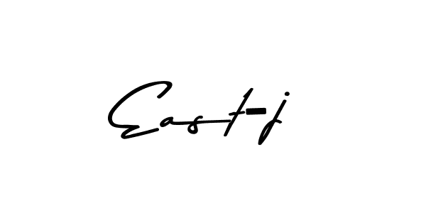 The best way (Asem Kandis PERSONAL USE) to make a short signature is to pick only two or three words in your name. The name East-j include a total of six letters. For converting this name. East-j signature style 9 images and pictures png