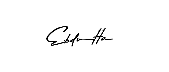 Design your own signature with our free online signature maker. With this signature software, you can create a handwritten (Asem Kandis PERSONAL USE) signature for name Ebdutta. Ebdutta signature style 9 images and pictures png