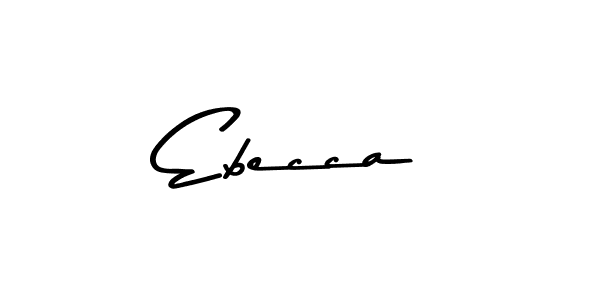 Create a beautiful signature design for name Ebecca. With this signature (Asem Kandis PERSONAL USE) fonts, you can make a handwritten signature for free. Ebecca signature style 9 images and pictures png