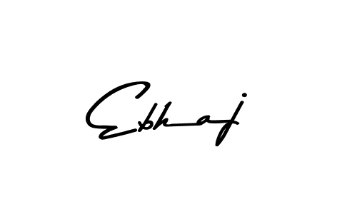 How to make Ebhaj name signature. Use Asem Kandis PERSONAL USE style for creating short signs online. This is the latest handwritten sign. Ebhaj signature style 9 images and pictures png
