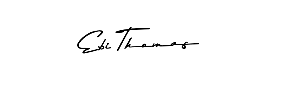 Create a beautiful signature design for name Ebi Thomas. With this signature (Asem Kandis PERSONAL USE) fonts, you can make a handwritten signature for free. Ebi Thomas signature style 9 images and pictures png