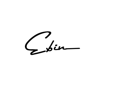 Design your own signature with our free online signature maker. With this signature software, you can create a handwritten (Asem Kandis PERSONAL USE) signature for name Ebin. Ebin signature style 9 images and pictures png