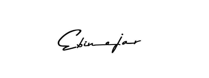 How to make Ebinejar name signature. Use Asem Kandis PERSONAL USE style for creating short signs online. This is the latest handwritten sign. Ebinejar signature style 9 images and pictures png