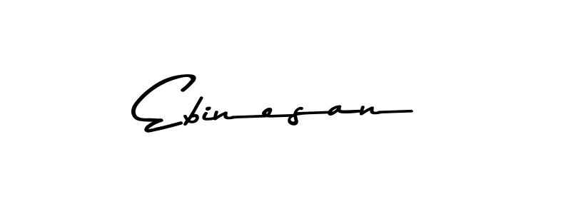Make a beautiful signature design for name Ebinesan. With this signature (Asem Kandis PERSONAL USE) style, you can create a handwritten signature for free. Ebinesan signature style 9 images and pictures png