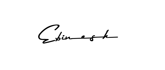 Design your own signature with our free online signature maker. With this signature software, you can create a handwritten (Asem Kandis PERSONAL USE) signature for name Ebinesh. Ebinesh signature style 9 images and pictures png