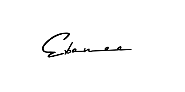 Make a beautiful signature design for name Ebonee. With this signature (Asem Kandis PERSONAL USE) style, you can create a handwritten signature for free. Ebonee signature style 9 images and pictures png