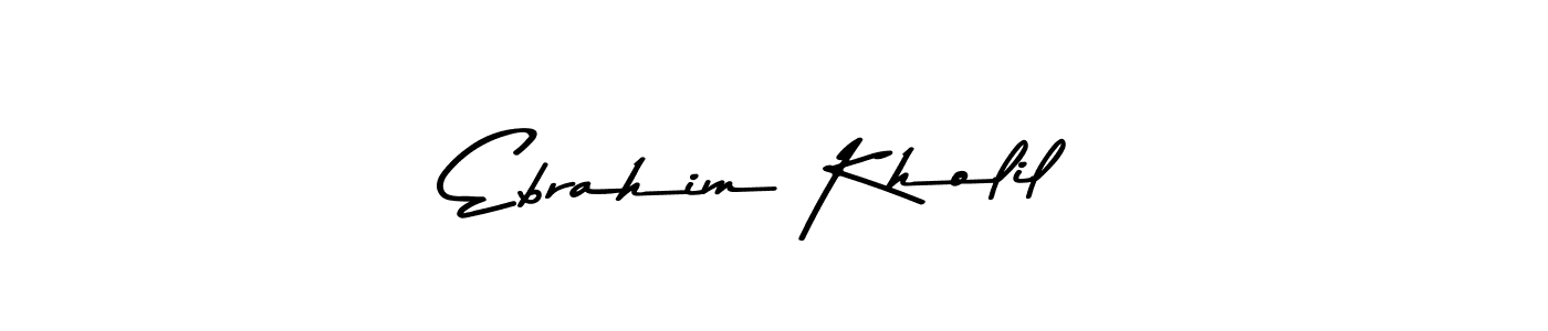 Create a beautiful signature design for name Ebrahim Kholil. With this signature (Asem Kandis PERSONAL USE) fonts, you can make a handwritten signature for free. Ebrahim Kholil signature style 9 images and pictures png