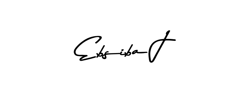 Ebsiba J stylish signature style. Best Handwritten Sign (Asem Kandis PERSONAL USE) for my name. Handwritten Signature Collection Ideas for my name Ebsiba J. Ebsiba J signature style 9 images and pictures png