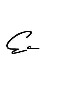 Design your own signature with our free online signature maker. With this signature software, you can create a handwritten (Asem Kandis PERSONAL USE) signature for name Ec. Ec signature style 9 images and pictures png