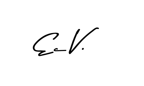 Use a signature maker to create a handwritten signature online. With this signature software, you can design (Asem Kandis PERSONAL USE) your own signature for name Ec V.. Ec V. signature style 9 images and pictures png