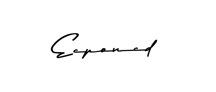 Make a beautiful signature design for name Ecponcd. With this signature (Asem Kandis PERSONAL USE) style, you can create a handwritten signature for free. Ecponcd signature style 9 images and pictures png