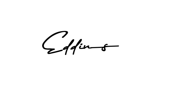 Create a beautiful signature design for name Eddins. With this signature (Asem Kandis PERSONAL USE) fonts, you can make a handwritten signature for free. Eddins signature style 9 images and pictures png