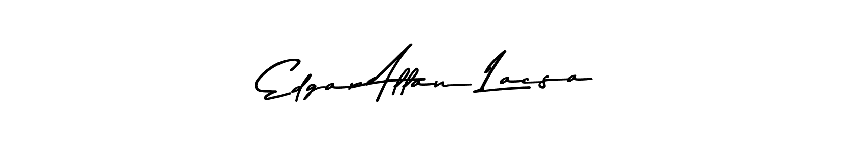 How to make Edgar Allan Lacsa signature? Asem Kandis PERSONAL USE is a professional autograph style. Create handwritten signature for Edgar Allan Lacsa name. Edgar Allan Lacsa signature style 9 images and pictures png