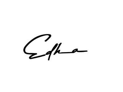 Create a beautiful signature design for name Edha. With this signature (Asem Kandis PERSONAL USE) fonts, you can make a handwritten signature for free. Edha signature style 9 images and pictures png