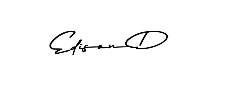 Edison D stylish signature style. Best Handwritten Sign (Asem Kandis PERSONAL USE) for my name. Handwritten Signature Collection Ideas for my name Edison D. Edison D signature style 9 images and pictures png