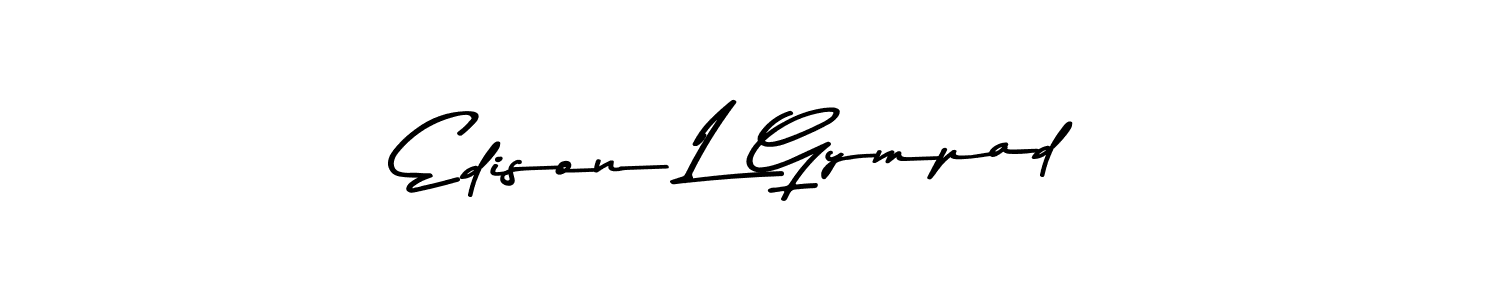 Similarly Asem Kandis PERSONAL USE is the best handwritten signature design. Signature creator online .You can use it as an online autograph creator for name Edison L Gympad. Edison L Gympad signature style 9 images and pictures png