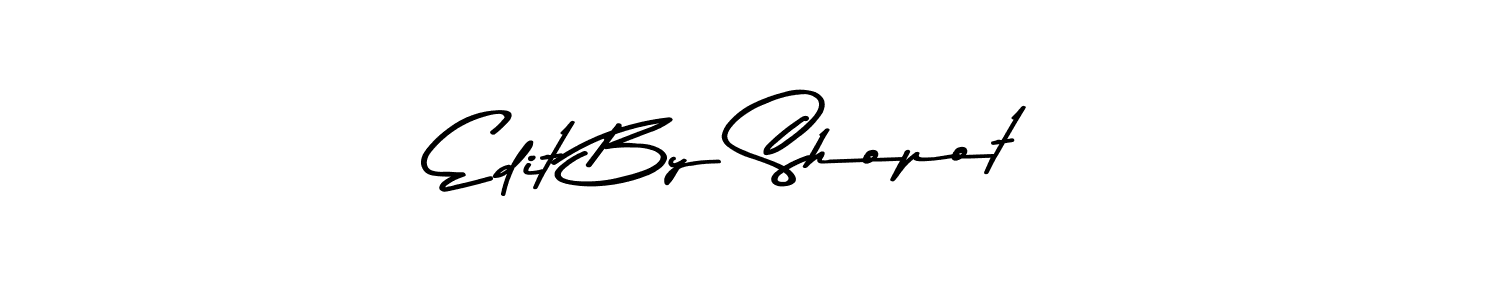 The best way (Asem Kandis PERSONAL USE) to make a short signature is to pick only two or three words in your name. The name Edit By Shopot  include a total of six letters. For converting this name. Edit By Shopot  signature style 9 images and pictures png