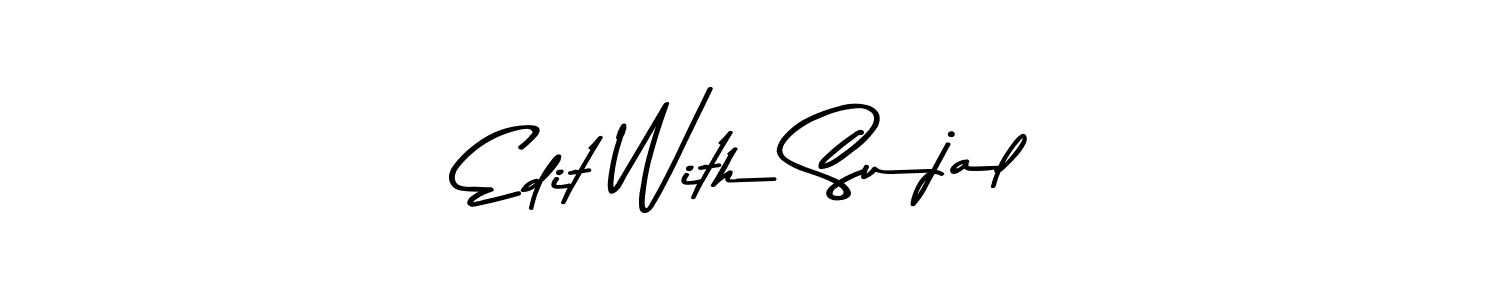 Use a signature maker to create a handwritten signature online. With this signature software, you can design (Asem Kandis PERSONAL USE) your own signature for name Edit With Sujal. Edit With Sujal signature style 9 images and pictures png