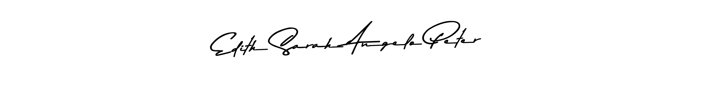 How to make Edith Sarah Angelo Peter name signature. Use Asem Kandis PERSONAL USE style for creating short signs online. This is the latest handwritten sign. Edith Sarah Angelo Peter signature style 9 images and pictures png